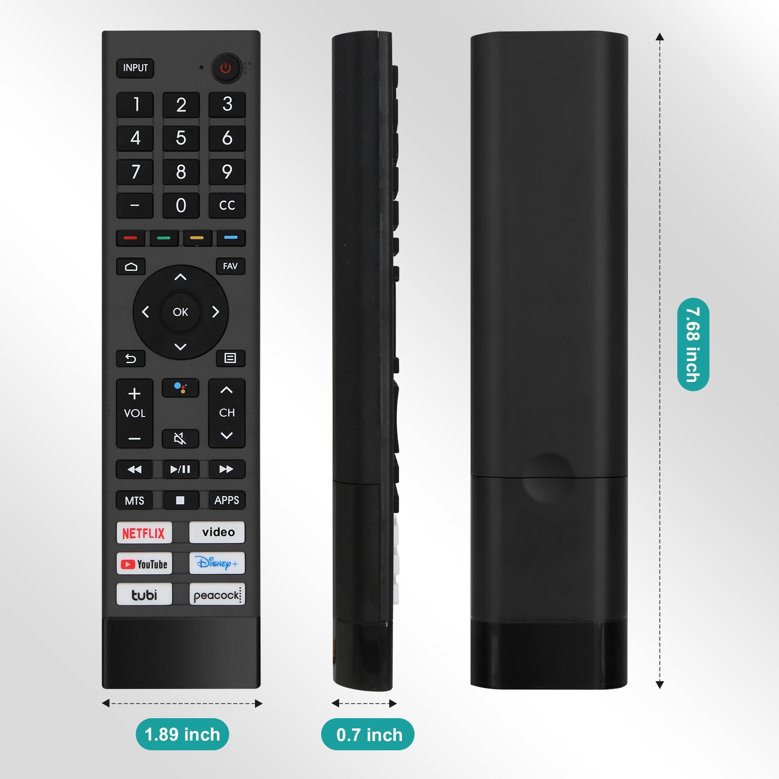 Amazon | Hisense TVリモコン交換用、スマートテレビ用ユニバーサル